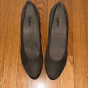 Gabor Gray Flats Classic Loafers